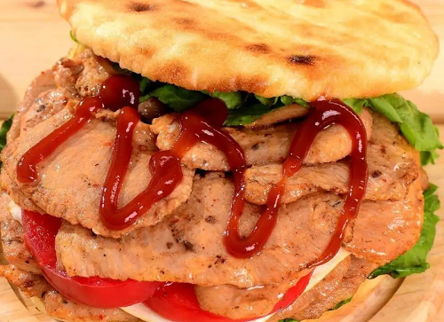 路邊攤的餅夾里脊肉咋做？